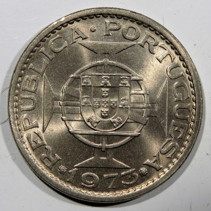 Ex-Colónias Portuguesas * Moeda Guiné - 5 Escudos 1973 / Soberba