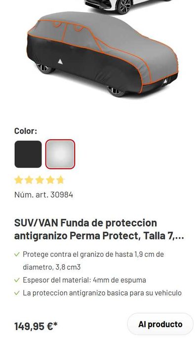 Capa antigranizo, ideal para Dacia Jogger