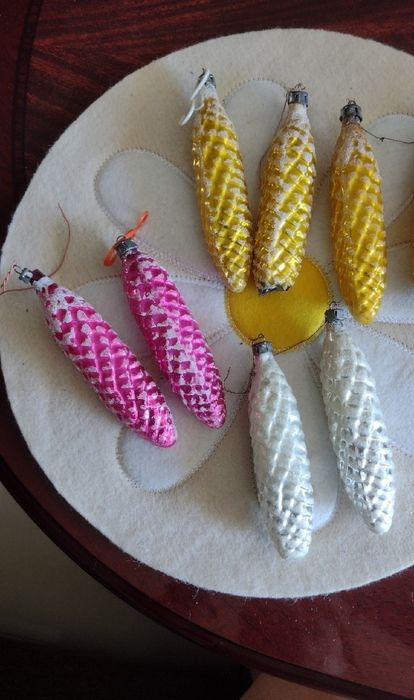 Bombki choinkowe szyszki PRL