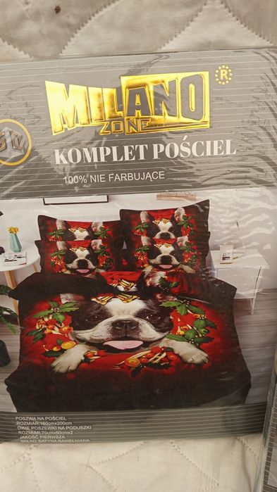 Komplet pościeli satyna  bawelniana milano