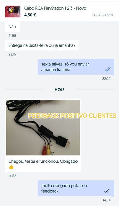 Cabo RCA PlayStation 1 2 3