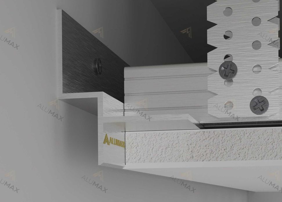 Теневой профиль шов. Парящий потолок. Карниз