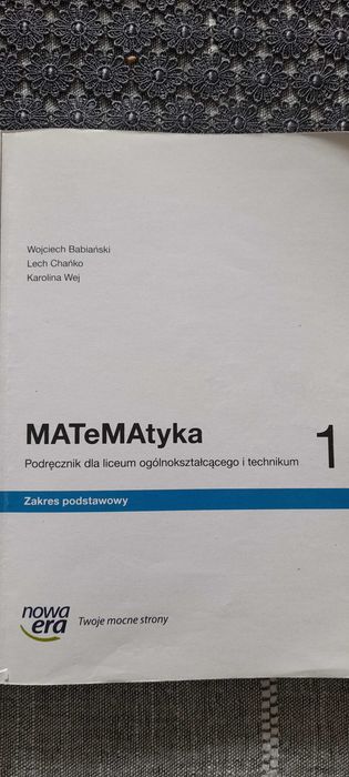 Matematyka klasa 1 liceum i technikum. Zakres podstawowy