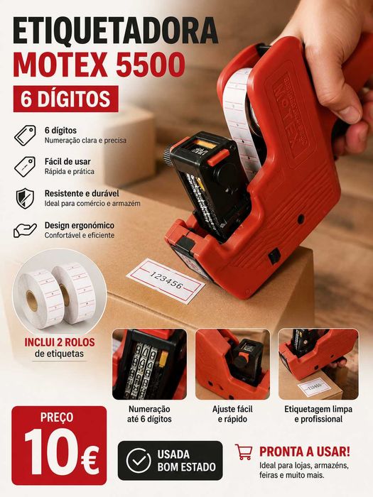 Etiquetadora MOTEX 5500 – 6 Dígitos