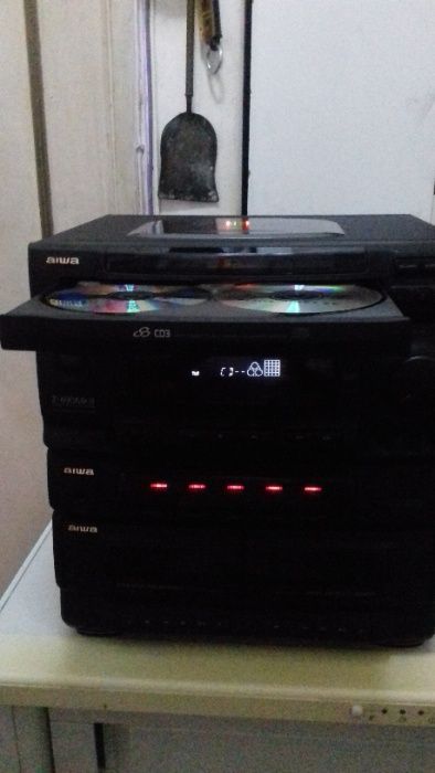 aparelhagem aiwa a funcionar