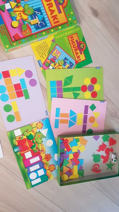 Zestaw gry puzzle dla dzieci Figuraki Granna 3 latka