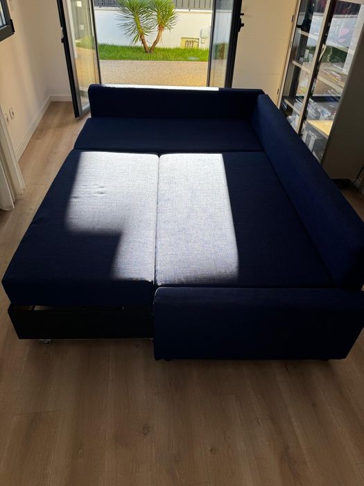 Sofa chaise longue - cama e arrumação
