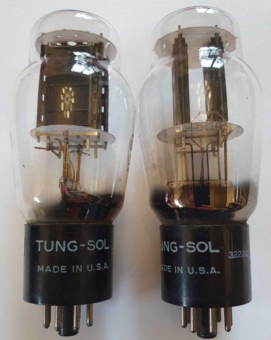 6B4G Tung-Sol NOS x2 Para Lampy Elektronowe USA 6A3 6S4S 2A3