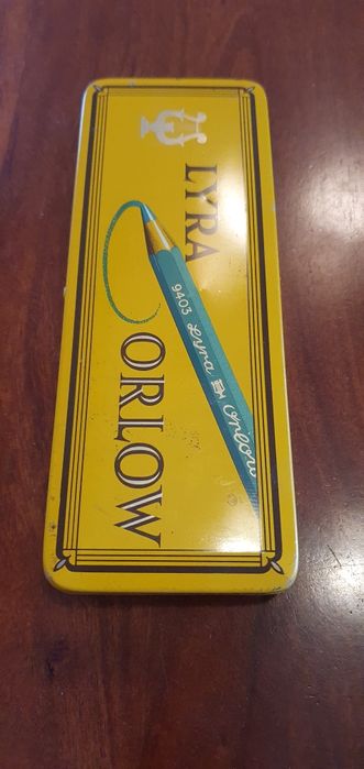 zabytkowa puszka piornik Lyra Orlow