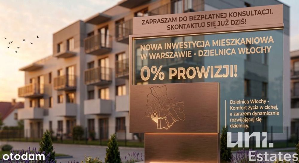 Włochy | 3 Pokoje | OGRÓD | 0% Prowizji | Nowe