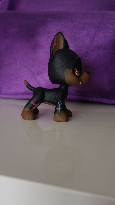 LPS custom oryginalny dog niemiecki G2 doberman na zamówien