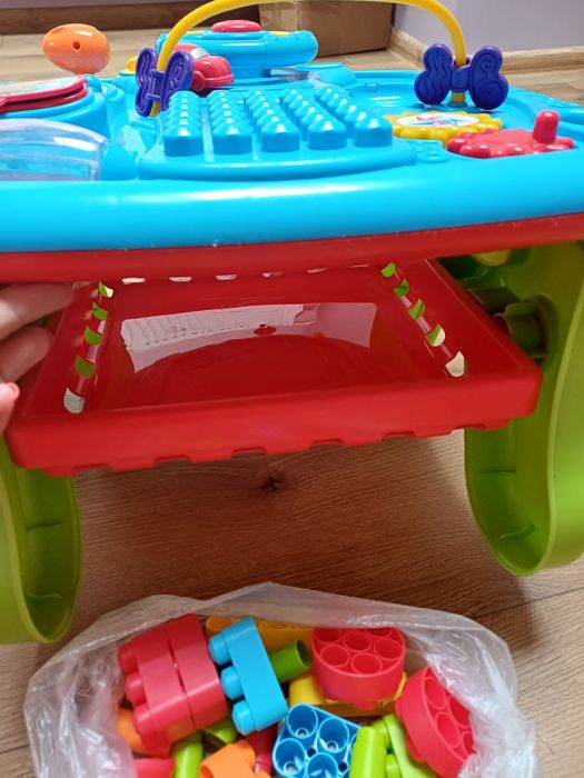 Stolik interaktywny z klockami kierownicą, dwustronny. EarlyStep