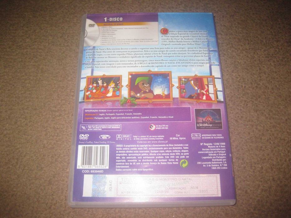 DVD "A Bela e o Monstro: O Natal Encantado"