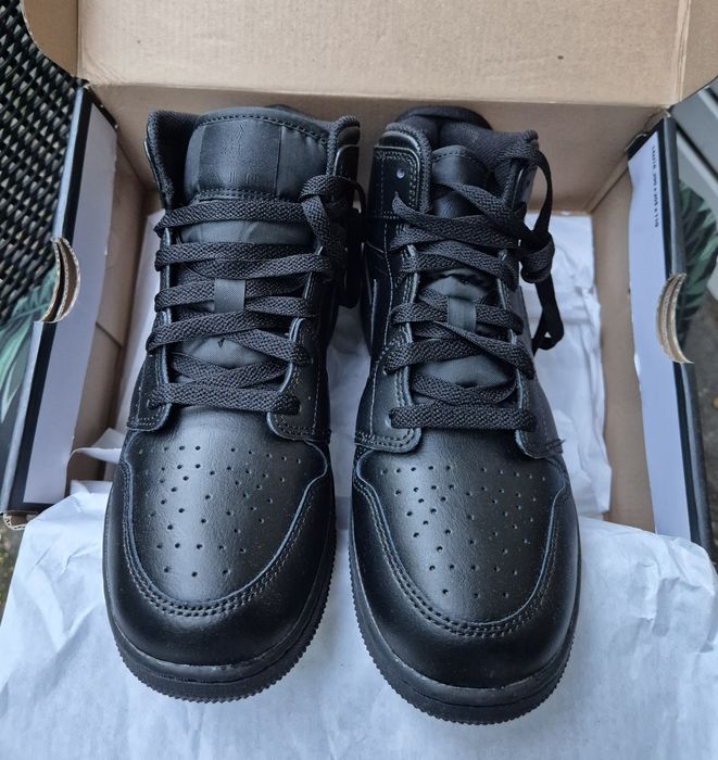 Buty Air Jordan 1 Mid GS Black 38.5 czarne  24 cm