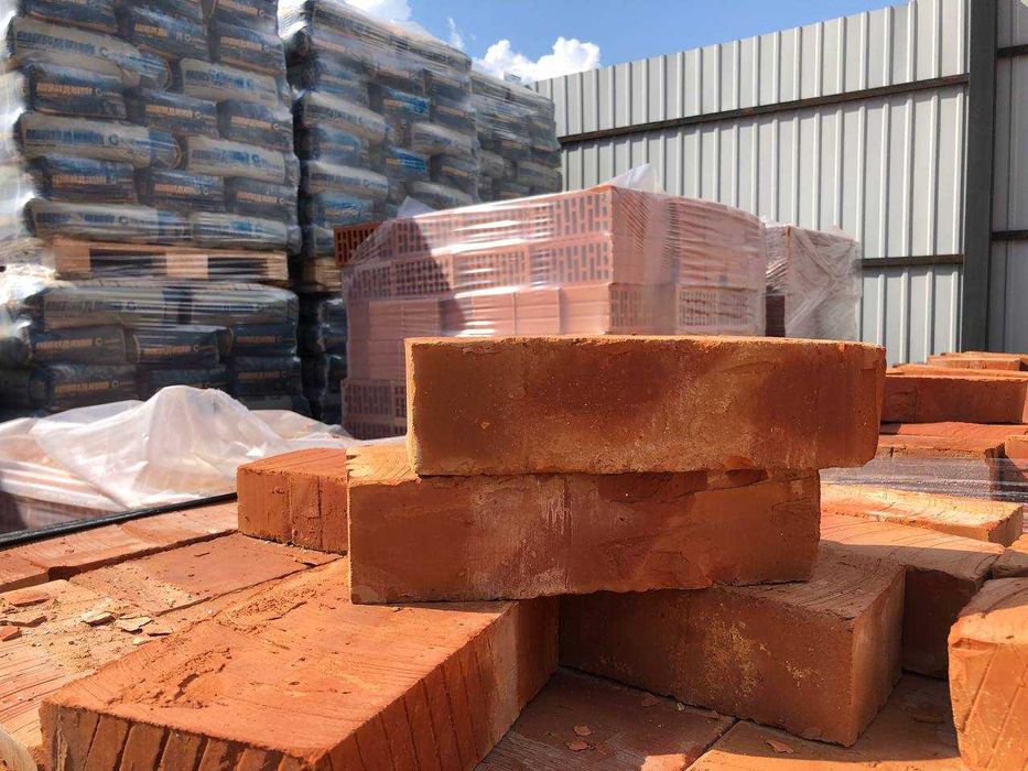 Цегла червона рядова М100, м125, облицовочный кирпич, цегла силікатна