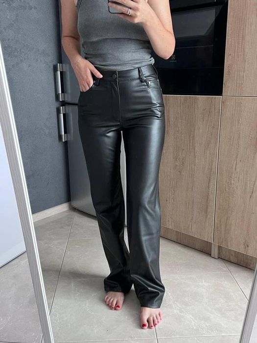 Шкіряні штани брюки Zara