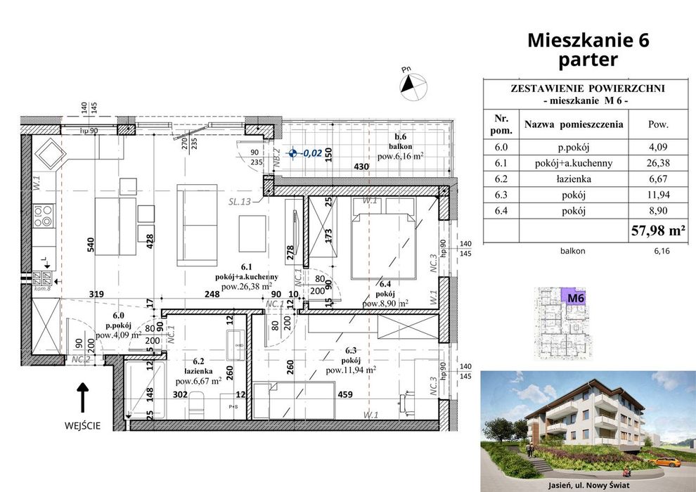 Brzesko - Jasień , ul. Nowy Świat - nowe mieszkania