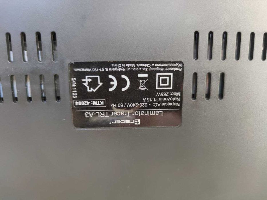 Laminator TRACER TRL-A3 Szerokość laminacji 330 mm