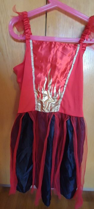 Vestido fantasia diabinha para menina