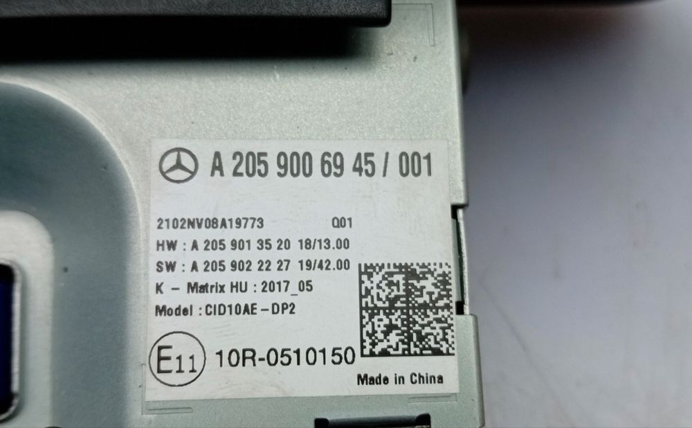 Ecrã Mercedes benz A205 900 69 45