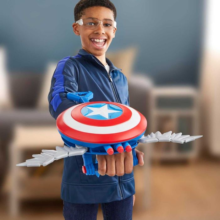 Marvel Captain America New World NERF Skyshot Blaster Бластер Капітан