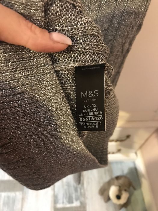 Sweterek srebrny M&S roz 40