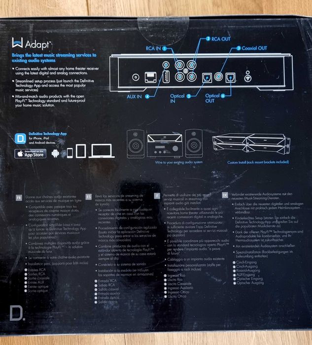 Мережевій медіаплеєр-стример Definitive Technology W Adapt, новий
