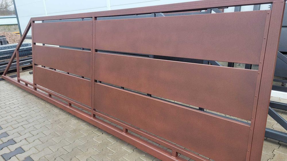 Brama przesuwna 4m panel ocynk ogniowy PRODUCENT