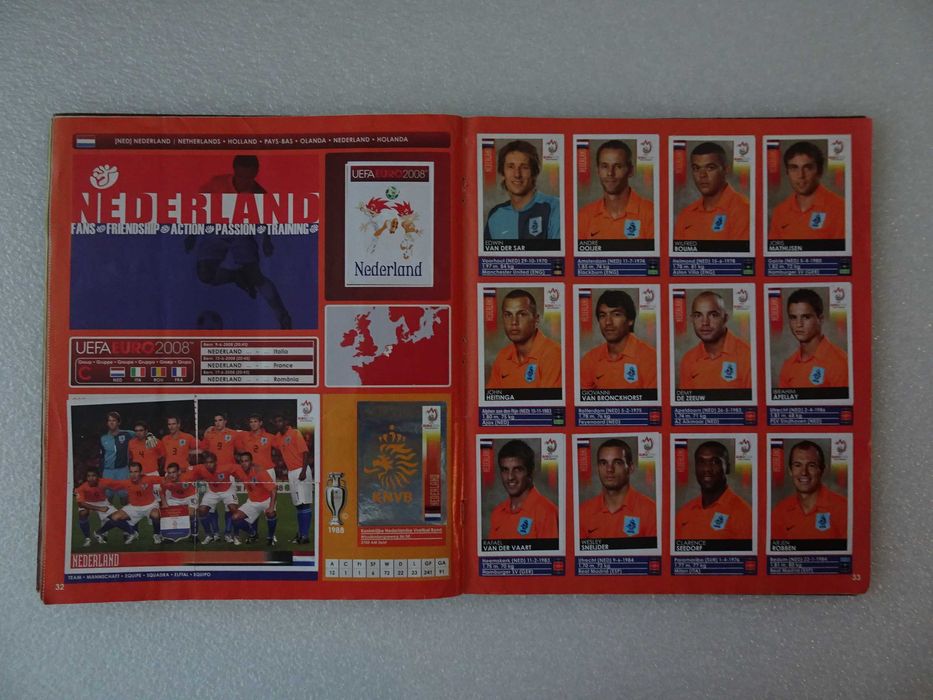 Caderneta de cromos de futebol Euro 2008 Panini (Faltam 60 cromos)