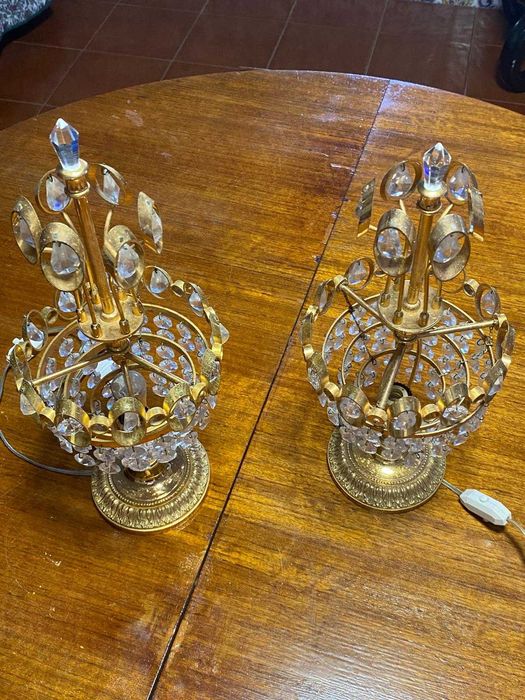 Candeeiros de mesinha de cabeceira em cristais