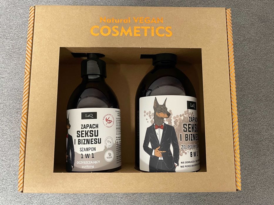 Żel pod prysznic 500 ml i szampon 300 ml Laq zapach seksu i biznesu