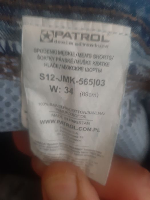 Męskie spodenki jeansowe roz 36