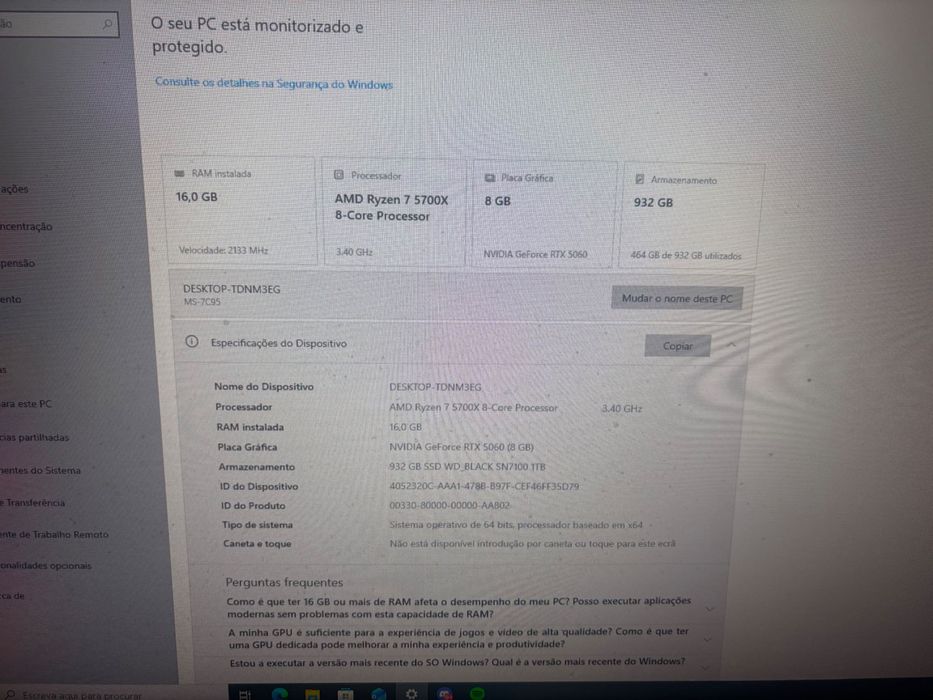 Computador gaming setup completo