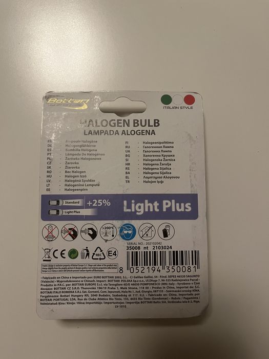Żarówka samochodowa samochód halogen H1 oświetlenie bezpieczenstwo