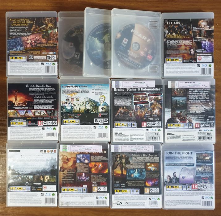 Jericho,Diablo,Dead Island,F.E.A.R,Skyrim,Blood Drive e Defiance PS3