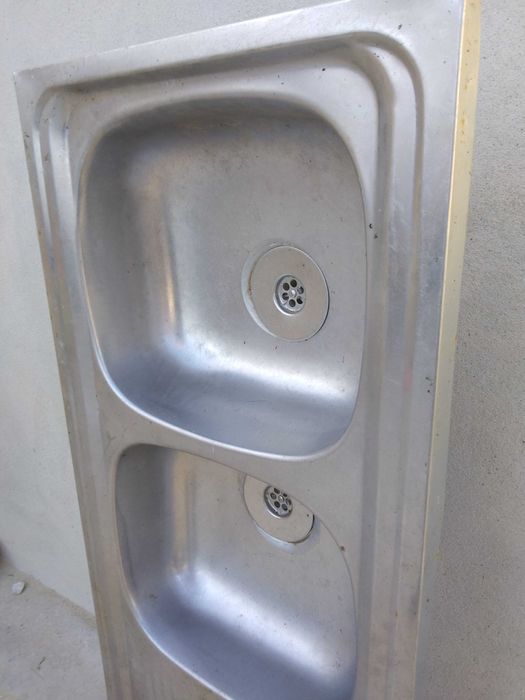 Lava - louças - 2 cubas em inox - 120 por 0,50