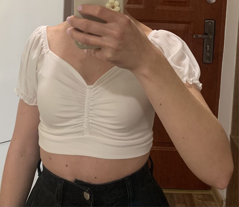 Crop top biały Xs