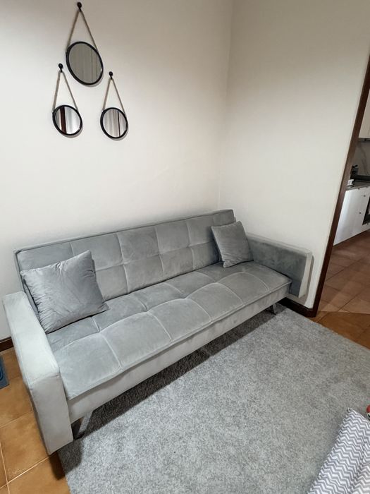 Sofá cama cinza