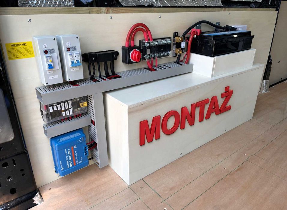 Instalacja elektryczna Prąd w Kamperze 12V 24V Bus Van Jacht Żaglówka Łódka Off-grid LiFePo4 Solar Inwerter Mechanika Mazowieckie Piaseczno Warszawa