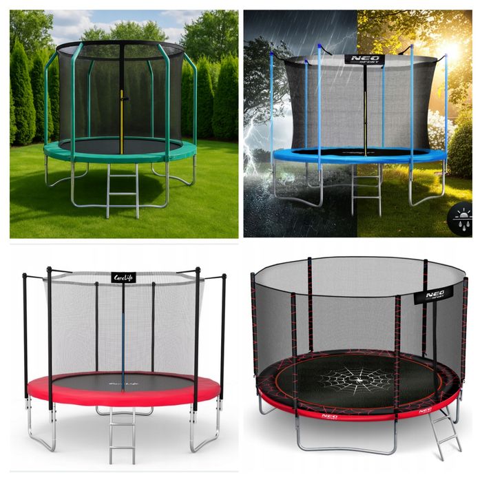 Дитячий батут  252 см з сіткою і драбинкою