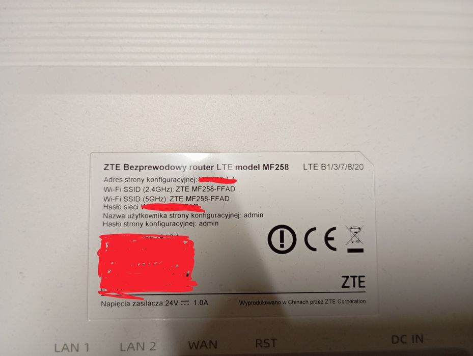 Router LTE model MF258