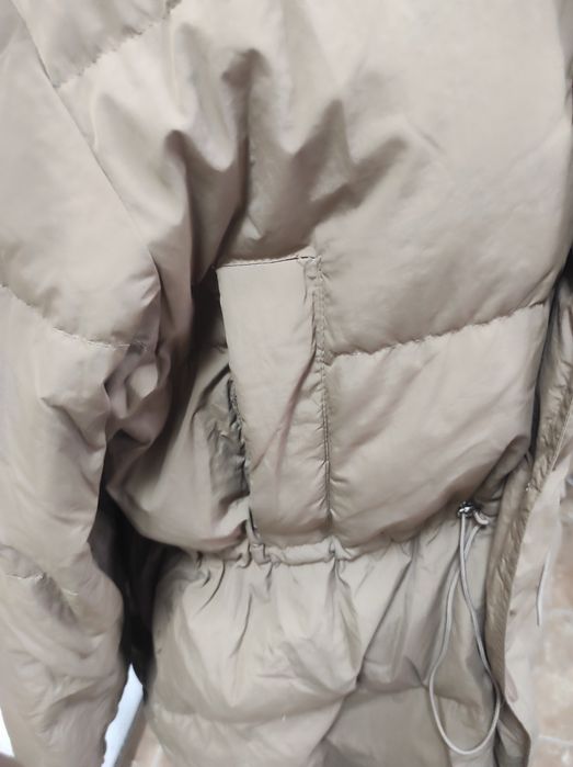 Шоколадний натуральний пуховик