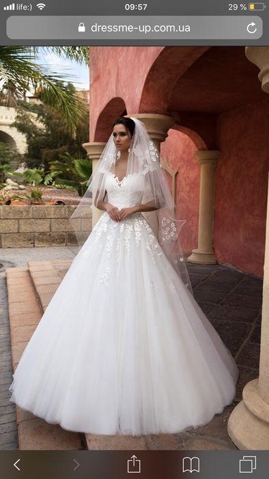 Весільна сукня Nora Naviano. Колір Айворі/ ivory Італія! S, 36 розмір