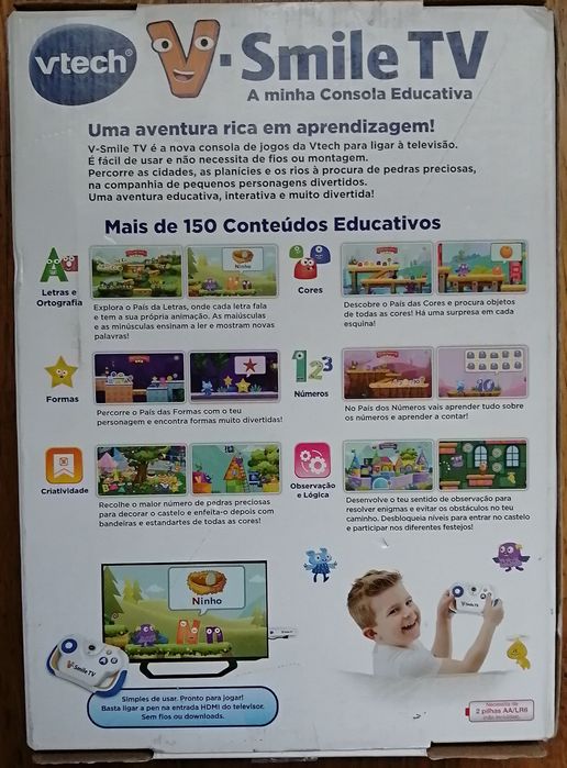 Jogo eletrónico Vtech V-Smile TV- novo, 3 anos de garantia