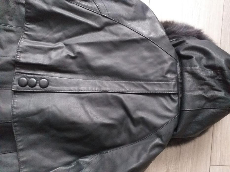 Płaszcz długi z naturalnej skóry 46/48 XXXL