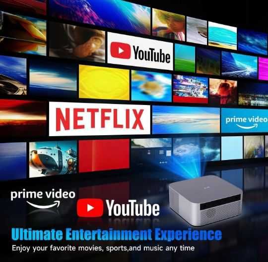 Projektor MAGCUBIC 1080P WiFi6 BT5.2 4K Obsługa AutoFocus Netflix