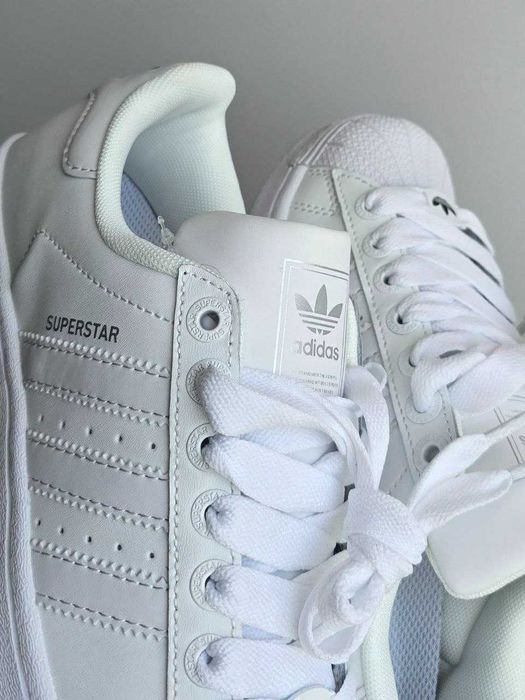 Кросівки Adidas Superstar White | кеди Адідас Суперстар білого кольору шкіряні