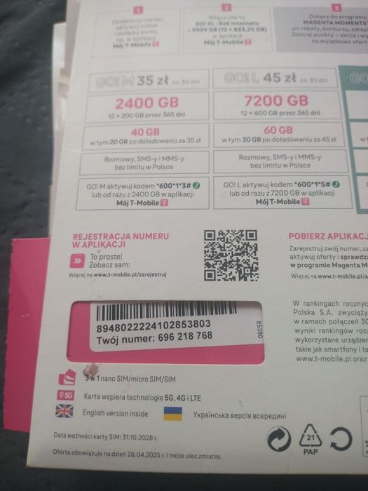 Starter karta numer łatwy do zapamiętania t mobile