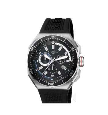 Relógio masculino Kienzle pulseira de borracha Day-date 100 Barw.r.