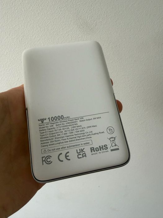 Powerbank  10 000 mAh indukcyjny 3 w 1 (do apple watch, airpods i iphone lub smartfon z androidem)